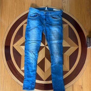 rag & bone women’s Vibrant Blue Skinny Capri Jeans